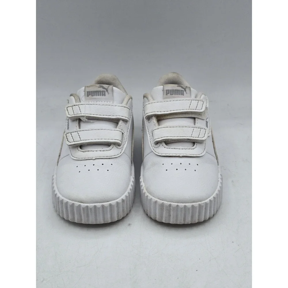 Puma Unisex-Child Carina Hook and Loop Shoe - Color White - Size 7